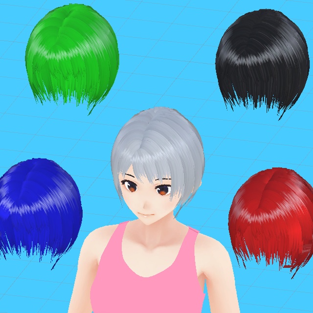 VRC 女性用ショートヘア#1-3セット