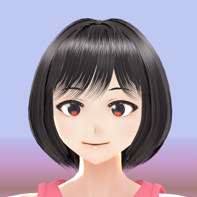 VRC 女性用ボブヘアー#1