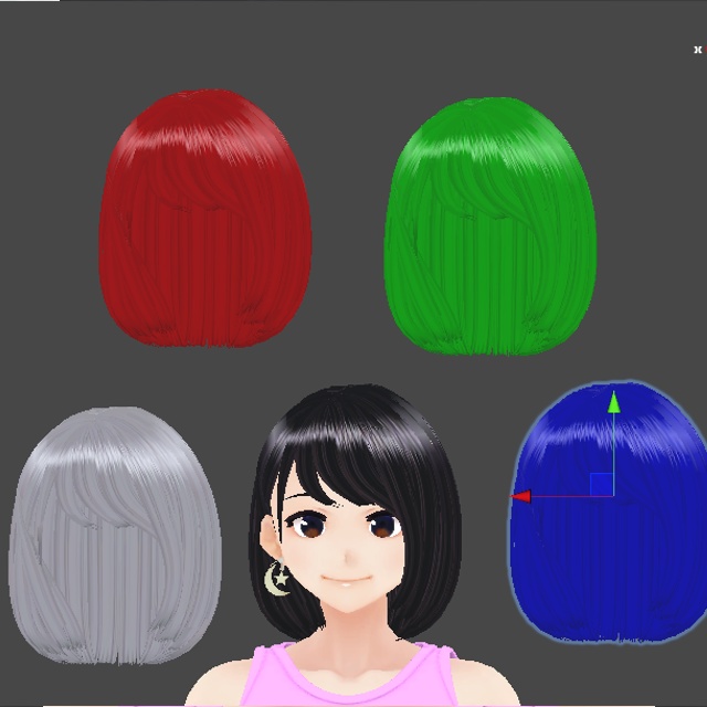 VRC 女性用ボブヘアー#3