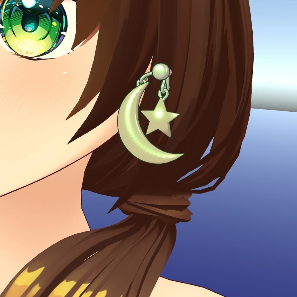 VRC イヤリング#1 月と星　xwear