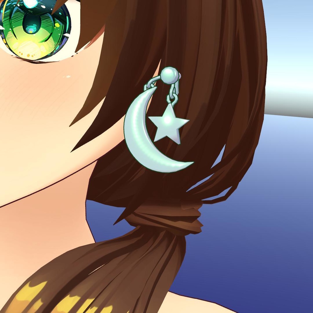VRC イヤリング#1 月と星 xwear