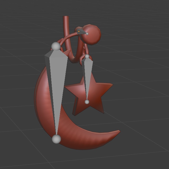 VRC イヤリング#1 月と星 xwear