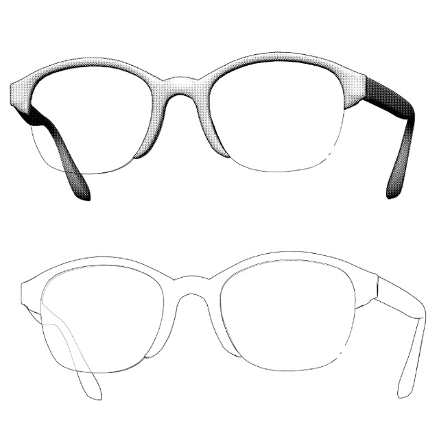 ウェリントン セルフレーム眼鏡#2セット