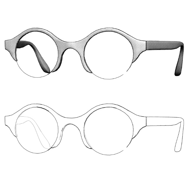 ラウンド セルフレーム眼鏡#2セット