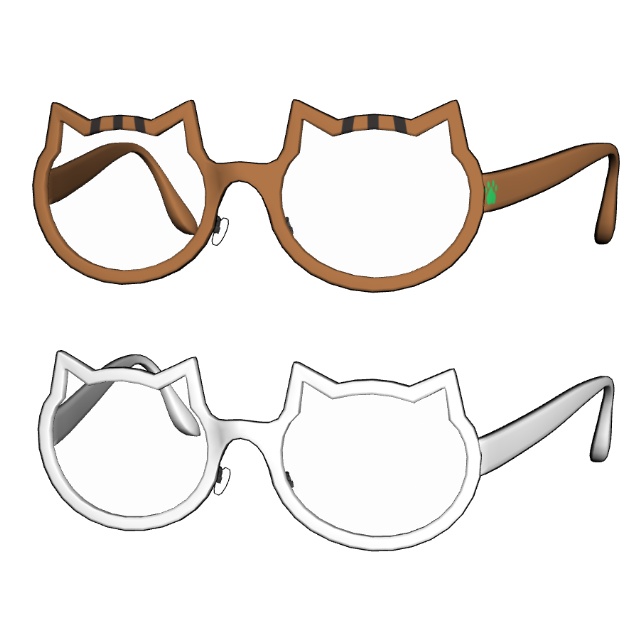 ねこ型眼鏡#1 vrchat fbx