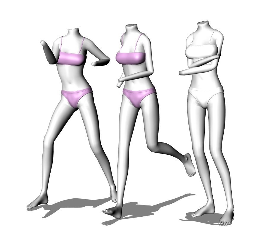 水着セット#1 クリスタ3D素材