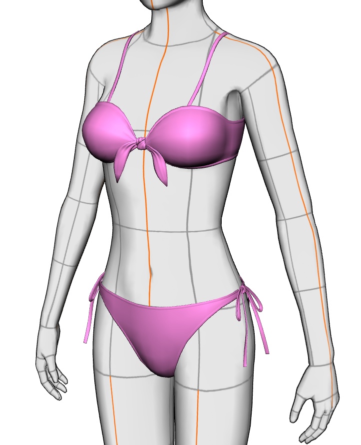 水着セット#1 クリスタ3D素材