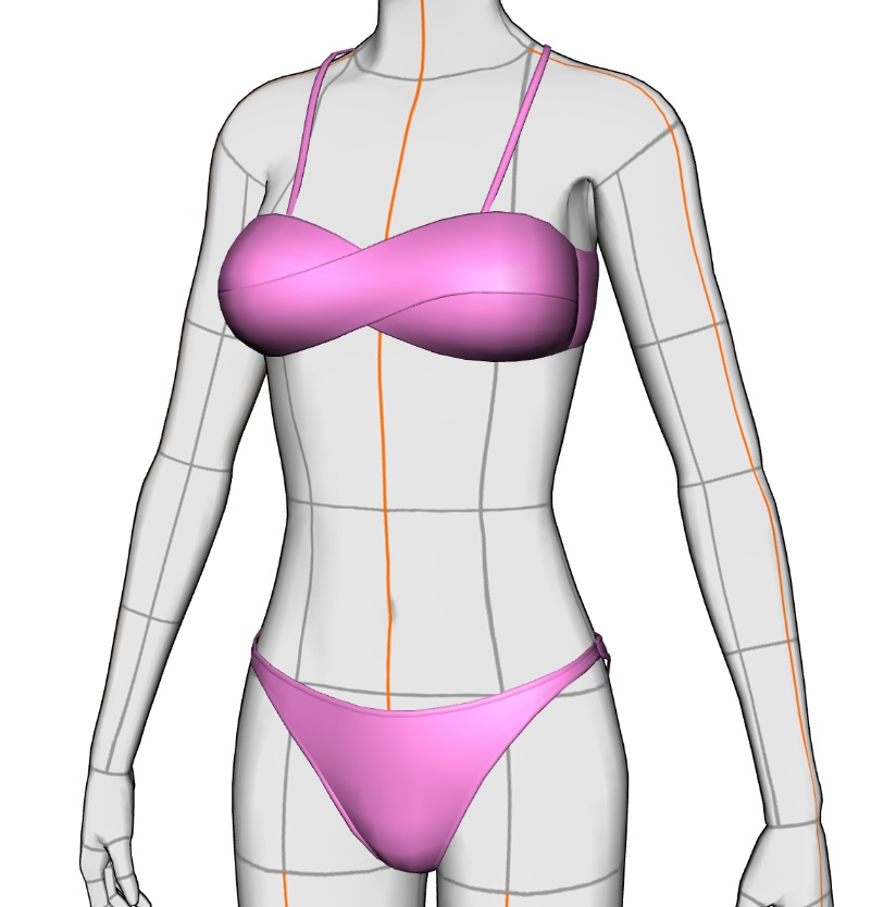 水着セット#1 クリスタ3D素材