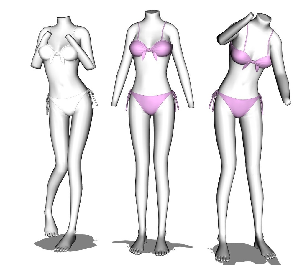 水着セット#1 クリスタ3D素材