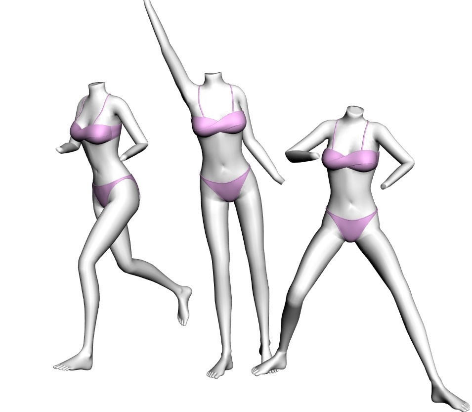 水着セット#1 クリスタ3D素材