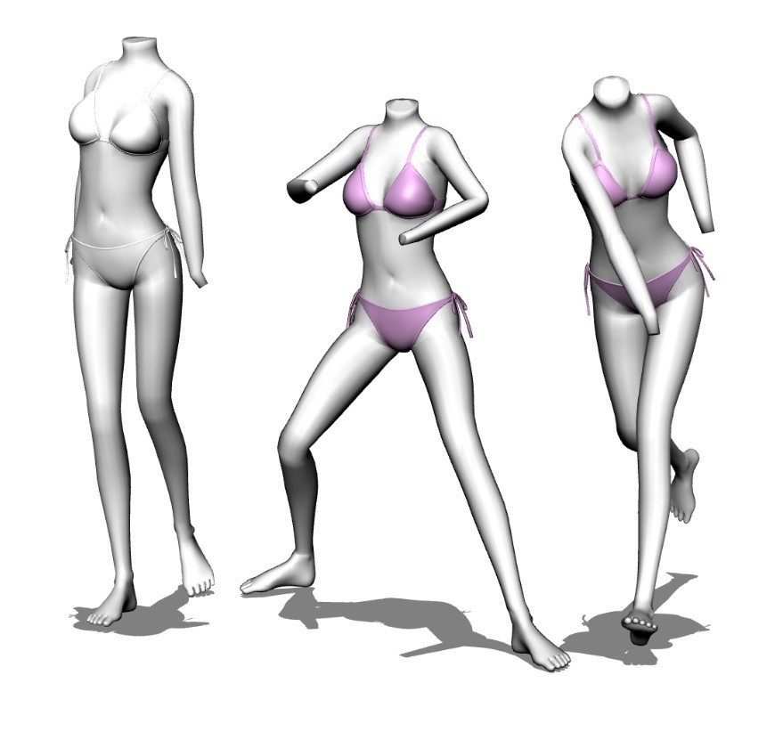 水着セット#1 クリスタ3D素材