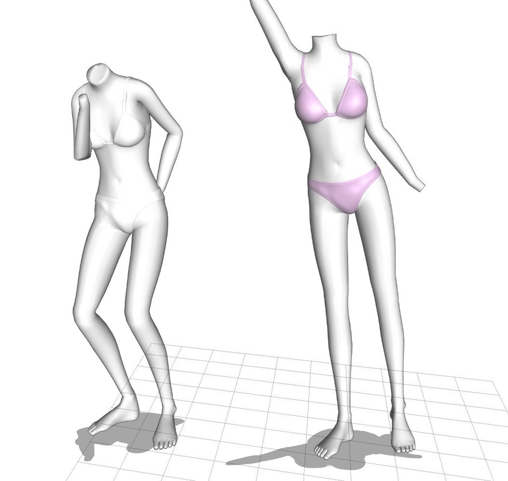 水着セット#1 クリスタ3D素材