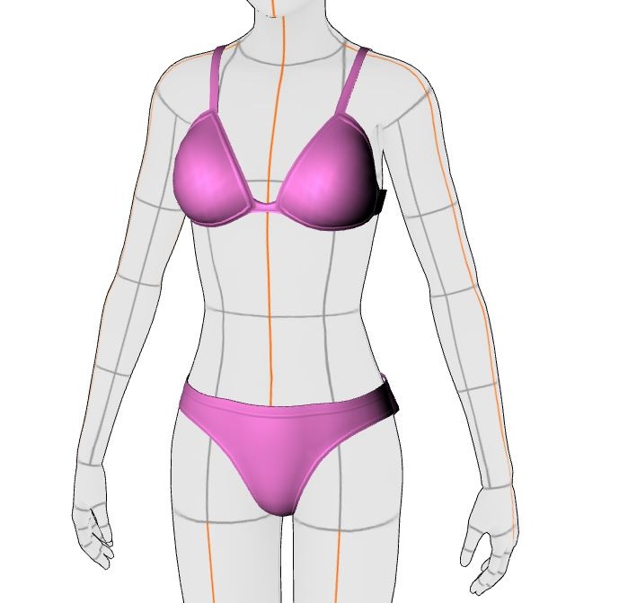 水着セット#1 クリスタ3D素材
