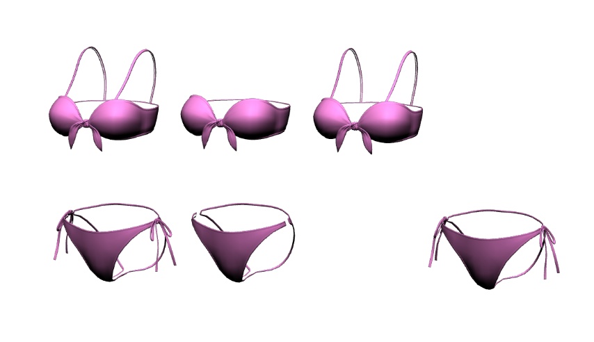 水着セット#1 クリスタ3D素材