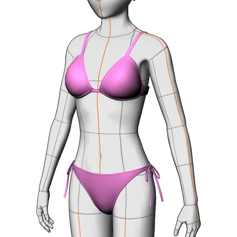 水着セット#1 クリスタ3D素材