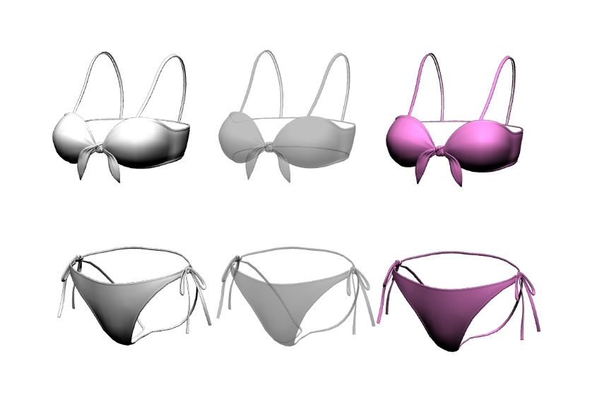 水着セット#1 クリスタ3D素材
