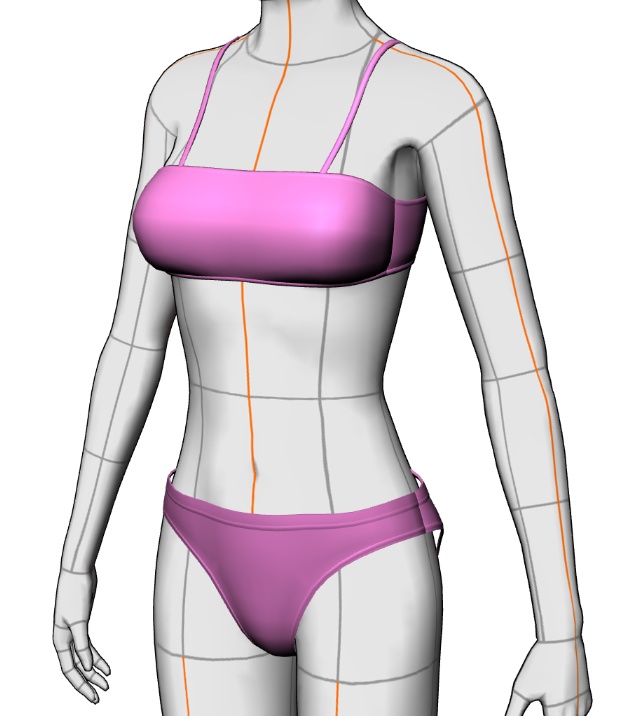 水着セット#1 クリスタ3D素材