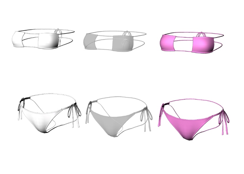 眼帯ビキニ#1 クリスタ3D素材