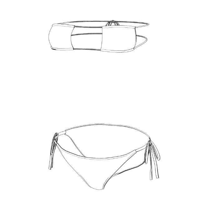 眼帯ビキニ#1 クリスタ3D素材