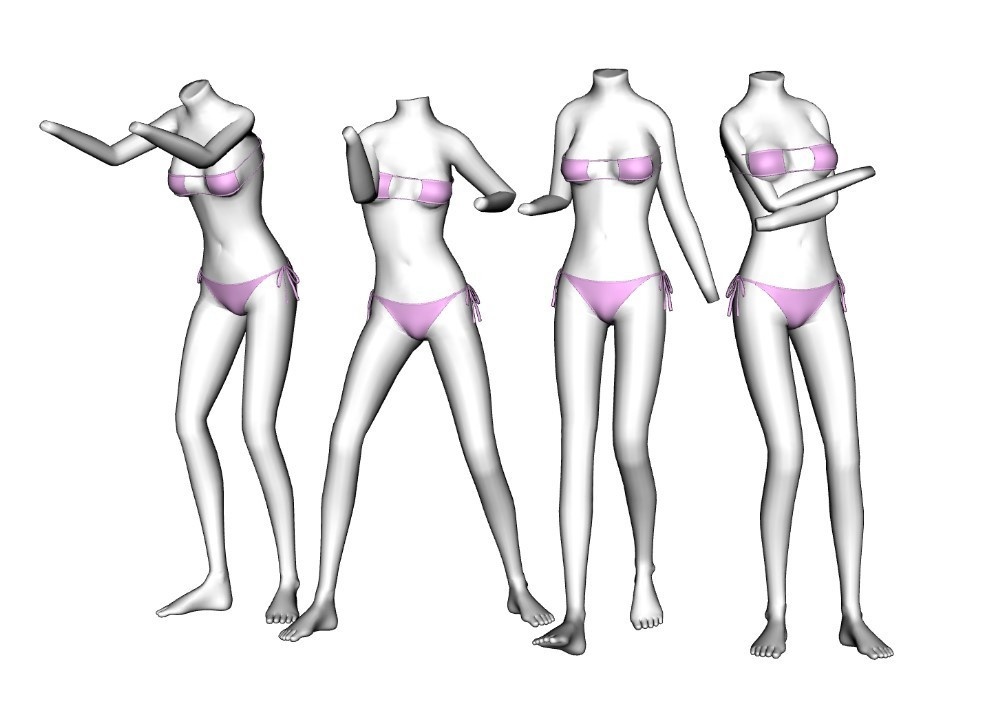 水着セット#2 クリスタ3D素材