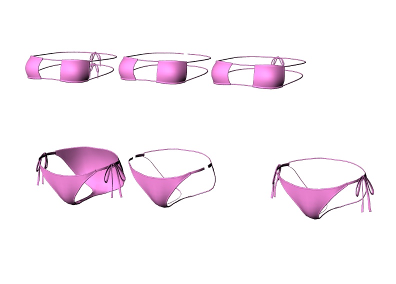 水着セット#2 クリスタ3D素材