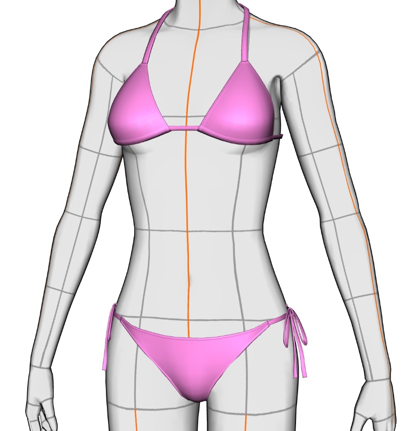 水着セット#2 クリスタ3D素材