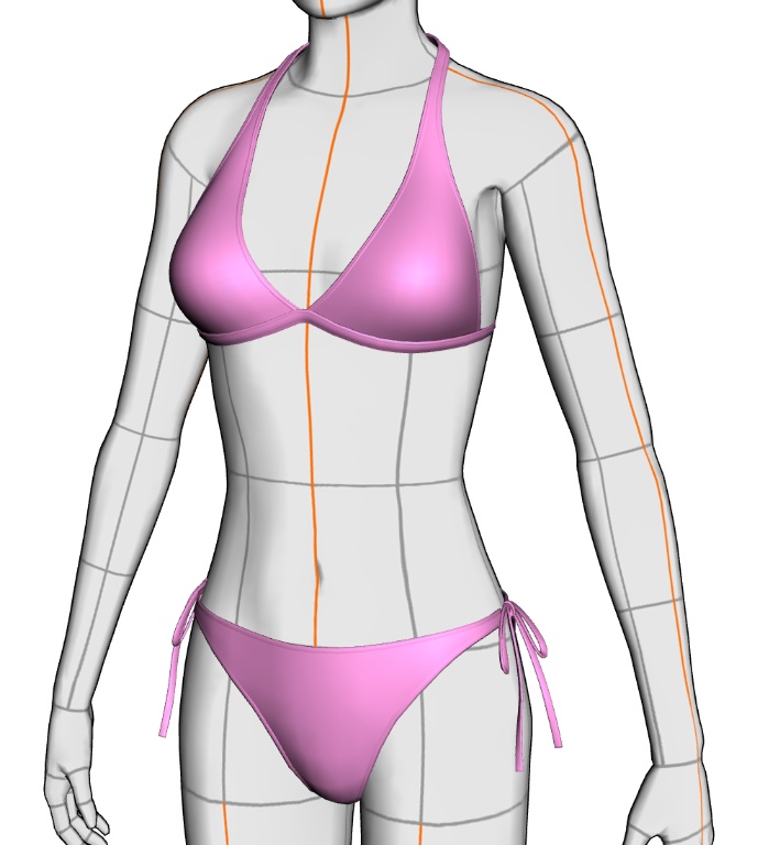 水着セット#2 クリスタ3D素材