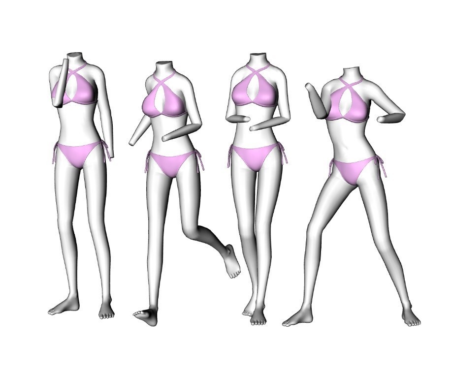 水着セット#2 クリスタ3D素材
