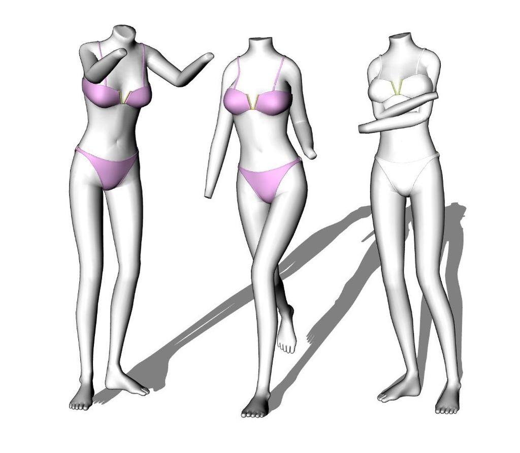 水着セット#2 クリスタ3D素材