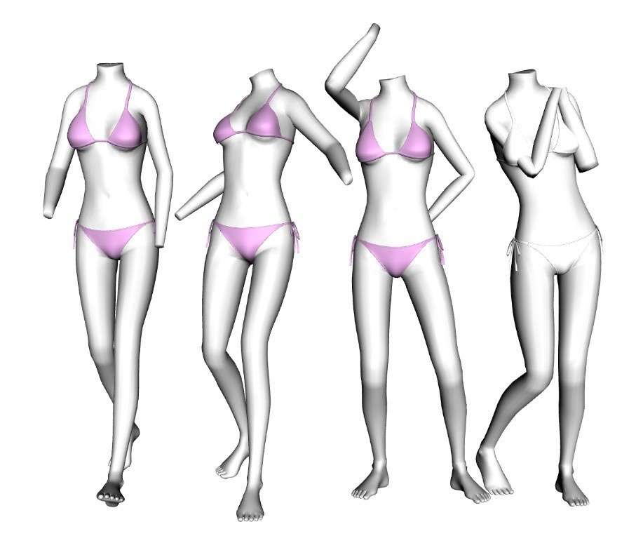 水着セット#2 クリスタ3D素材