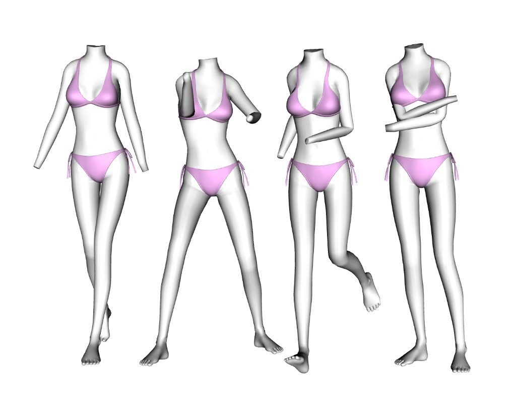 水着セット#2 クリスタ3D素材