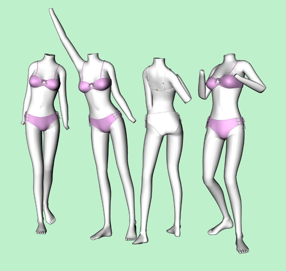 水着セット#3 クリスタ3D素材