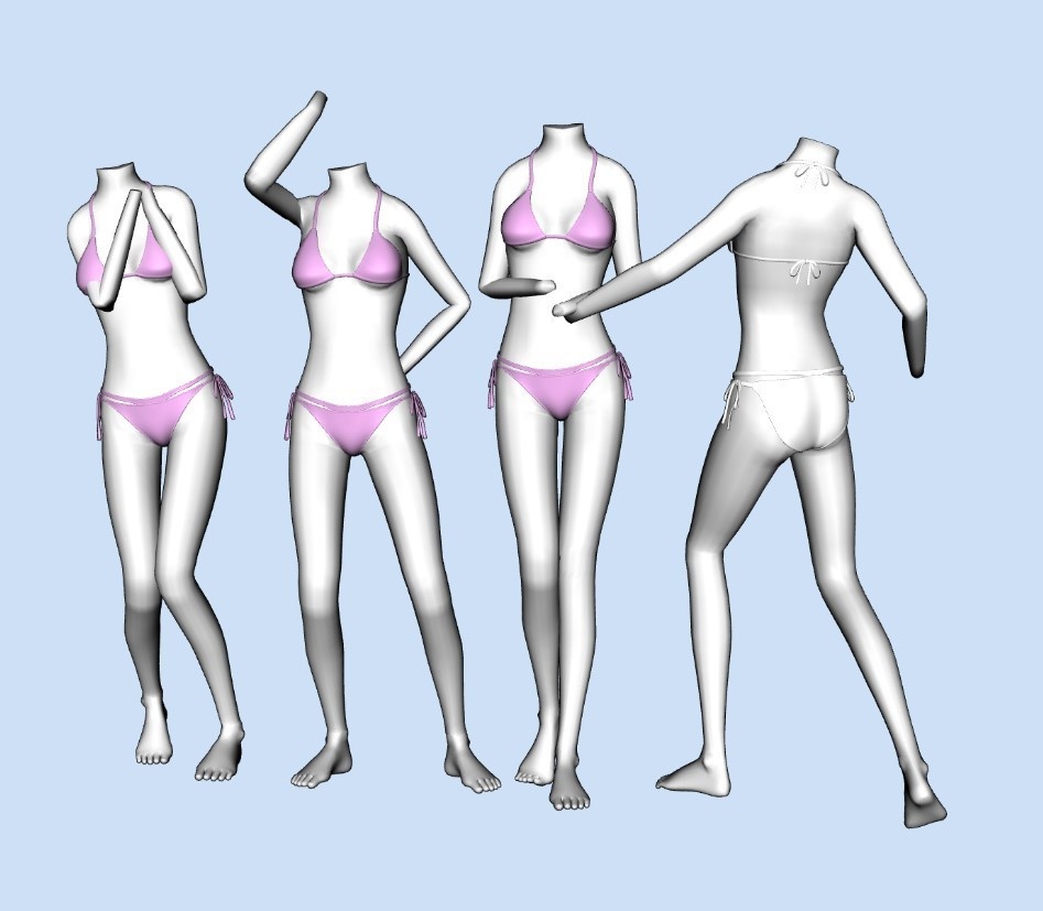 水着セット#3 クリスタ3D素材