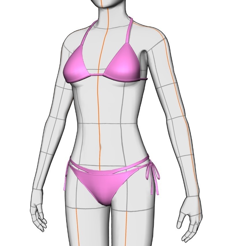 水着セット#3 クリスタ3D素材