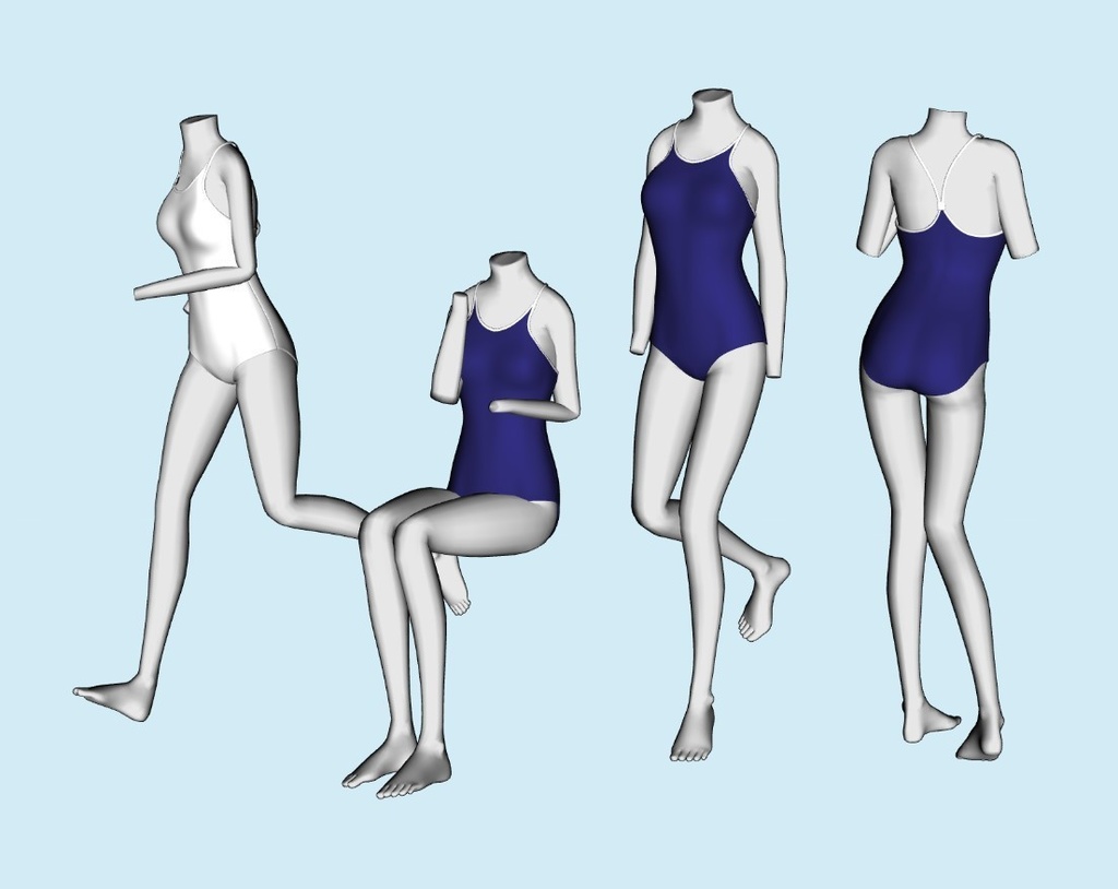 水着セット#3 クリスタ3D素材