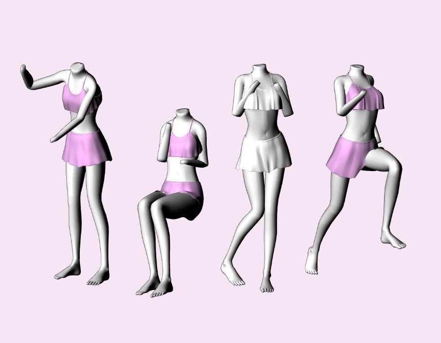 水着セット#3 クリスタ3D素材