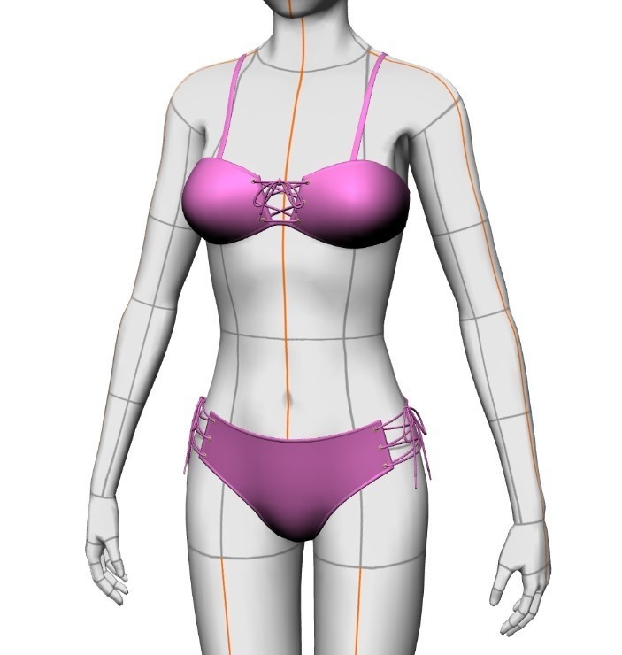 水着セット#3 クリスタ3D素材