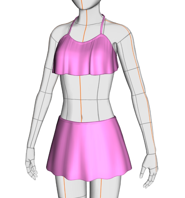 水着セット#3 クリスタ3D素材