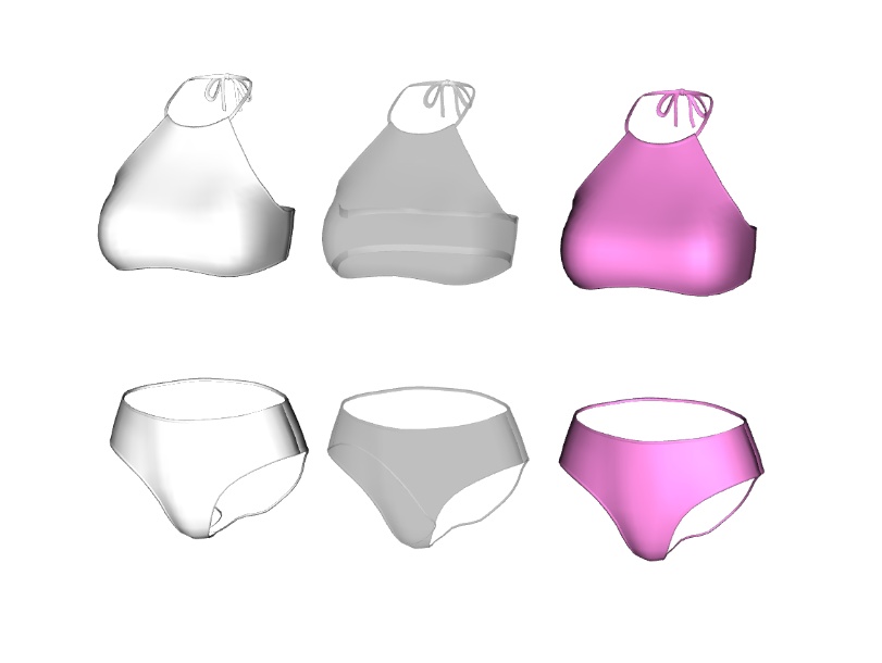 水着セット#3 クリスタ3D素材