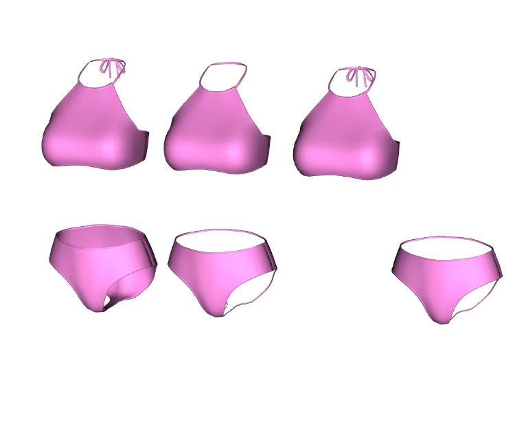 水着セット#3 クリスタ3D素材