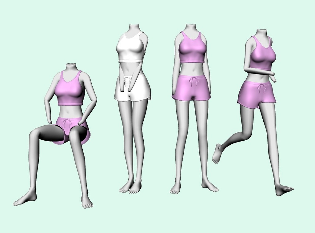 水着セット#4 クリスタ3D素材