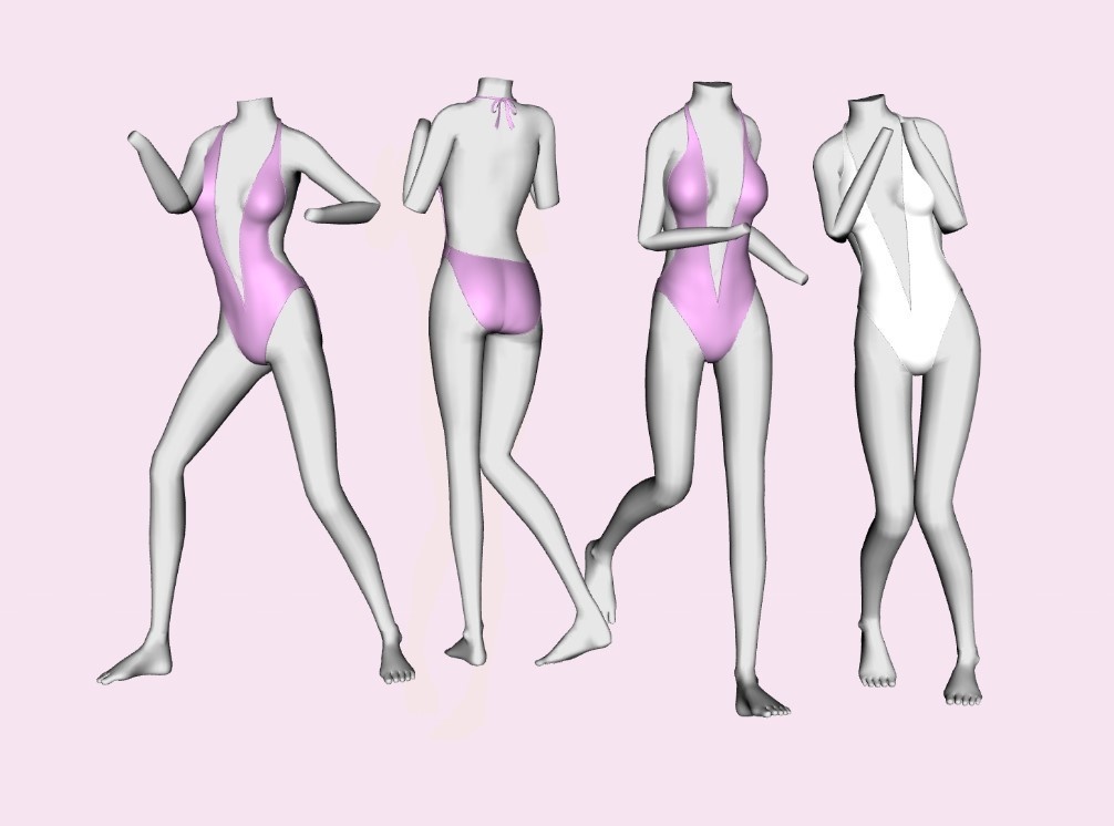 水着セット#4 クリスタ3D素材