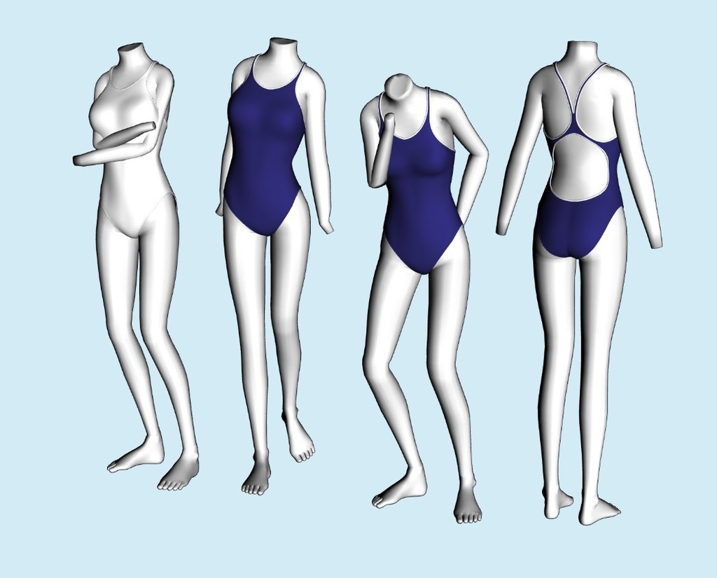 水着セット#4 クリスタ3D素材