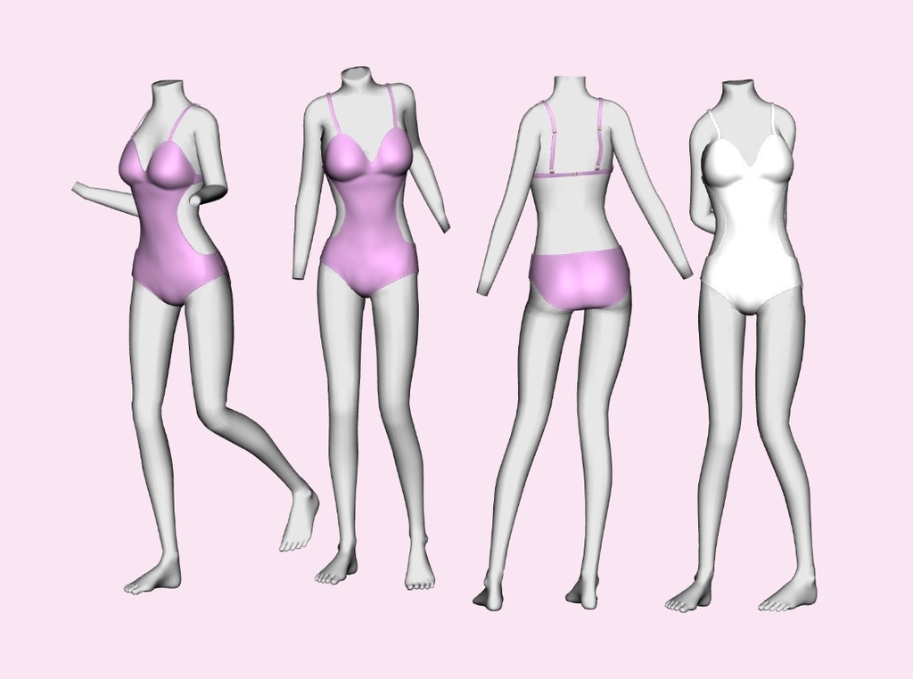 水着セット#4 クリスタ3D素材