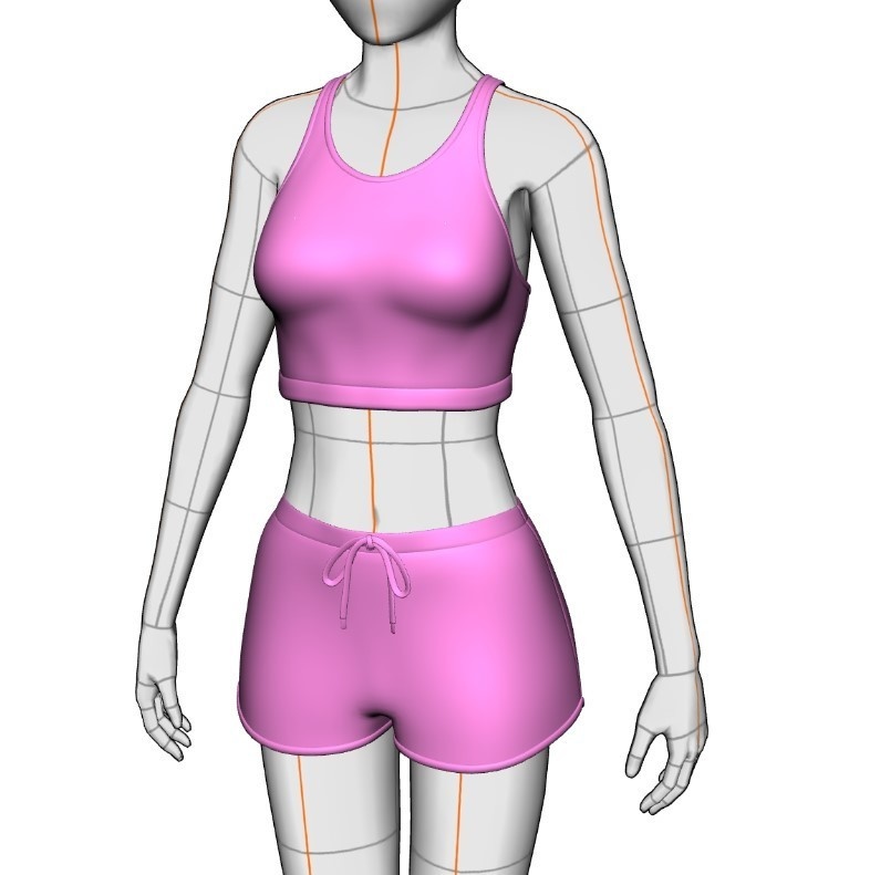 水着セット#4 クリスタ3D素材