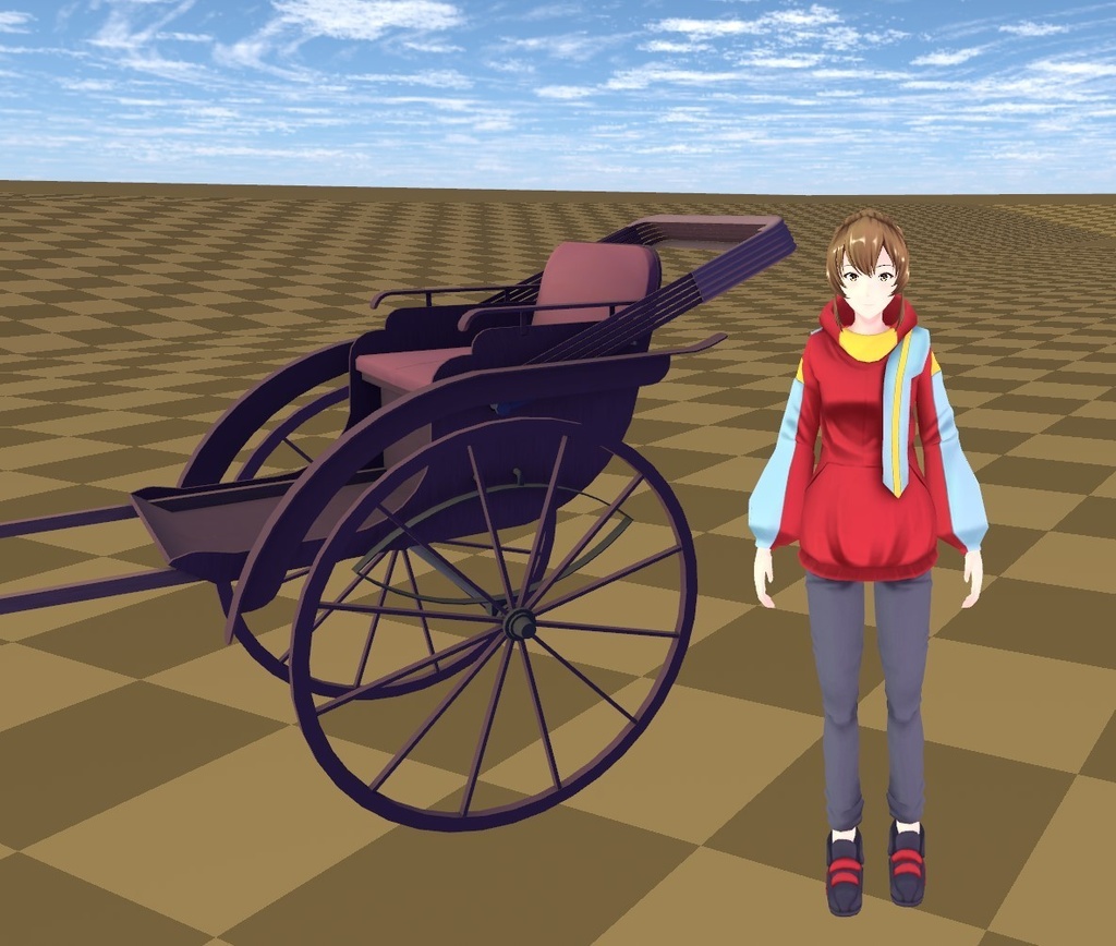 人力車 クラスター用乗り物