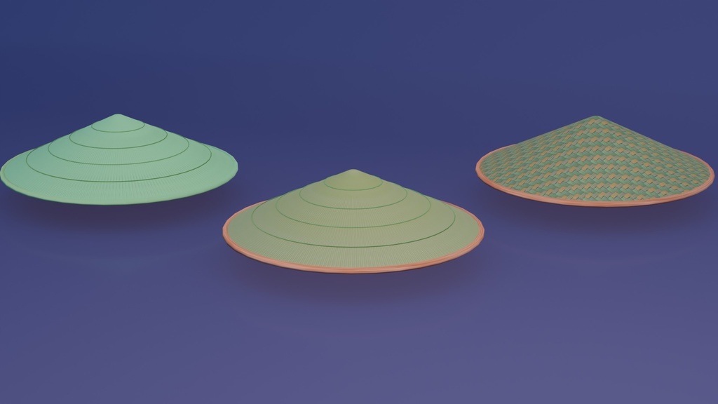 3D素材 笠#01 vrchat