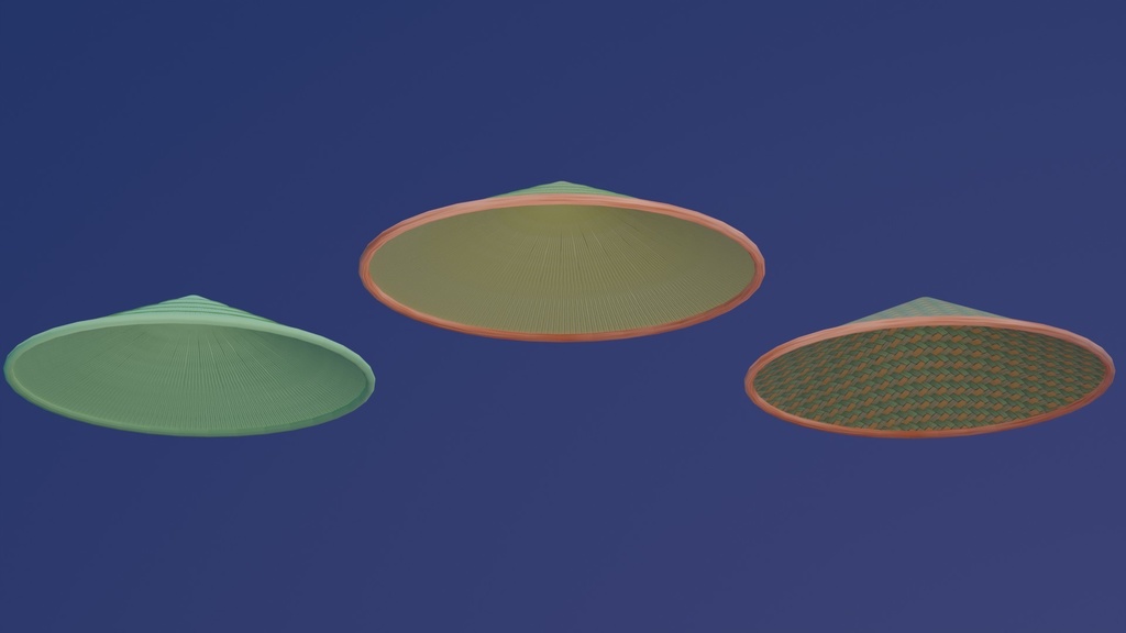 3D素材 笠#01 vrchat