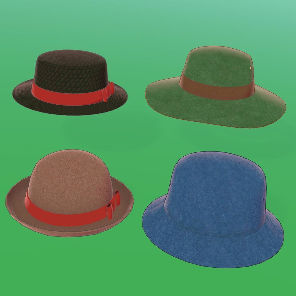 帽子セット2 FBX VRC