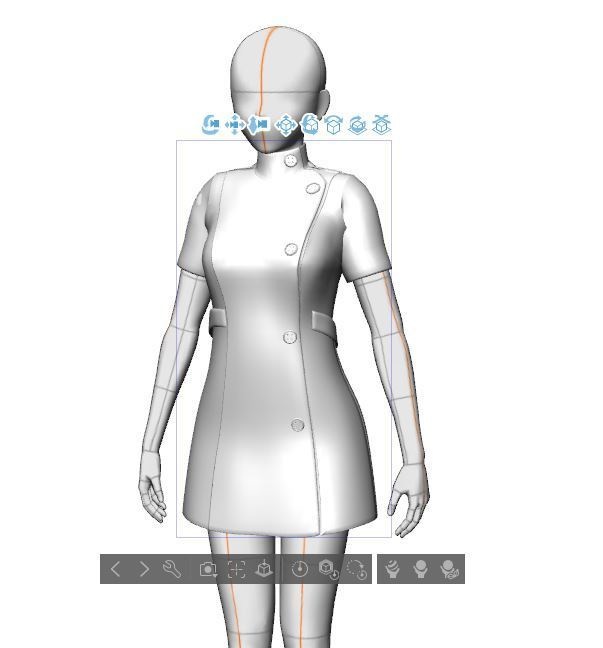 3D衣装「ミニスカ ナースなりきりパック」 VRChat / VRoid / クリスタ対応